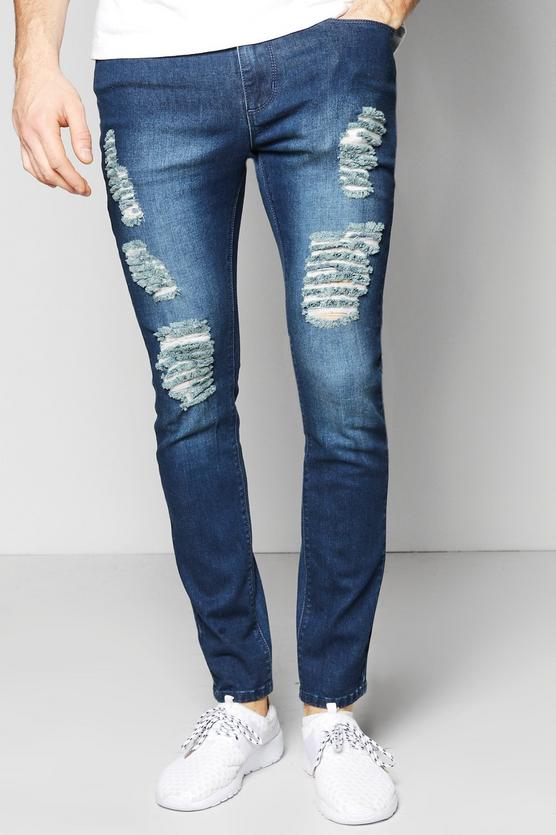 Skinny Fit Rip & Repaired Jeans